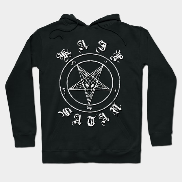 Hail Satan Pentagram Baphomet Hoodie by Scar